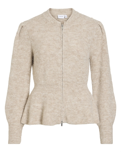 Vila - VIGracie Peplum Zip Strik - Natural Melange 